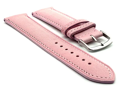 16mm Pink Genuine Leather Watch Strap Band Vegetable Tanned Alan (image for) 16mm Pink Genuine Leather Watch Strap Band Vegetable Tanned Alan