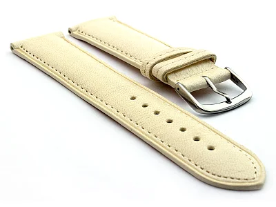 14mm Beige Genuine Leather Watch Strap Band Vegetable Tanned Alan (image for) 14mm Beige Genuine Leather Watch Strap Band Vegetable Tanned Alan