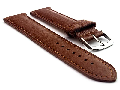 14mm Brown Genuine Leather Watch Strap Band Vegetable Tanned Alan (image for) 14mm Brown Genuine Leather Watch Strap Band Vegetable Tanned Alan