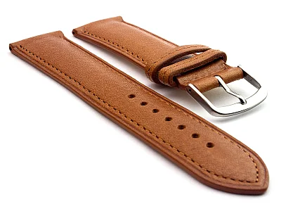 16mm Brown (Tan) Genuine Leather Watch Strap Band Vegetable Tanned Alan (image for) 16mm Brown (Tan) Genuine Leather Watch Strap Band Vegetable Tanned Alan