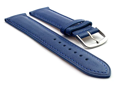 14mm Blue Genuine Leather Watch Strap Band Vegetable Tanned Alan (image for) 14mm Blue Genuine Leather Watch Strap Band Vegetable Tanned Alan