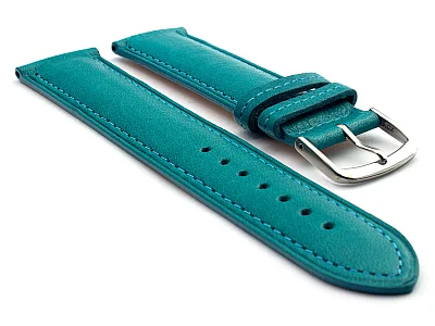 20mm Turquoise Genuine Leather Watch Strap Band Vegetable Tanned Alan (image for) 20mm Turquoise Genuine Leather Watch Strap Band Vegetable Tanned Alan