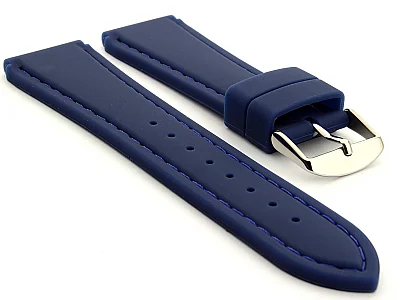 Notched Corners Silicone Watch Strap Waterproof Astro Blue / Blue 22mm (image for) Notched Corners Silicone Watch Strap Waterproof Astro Blue / Blue 22mm