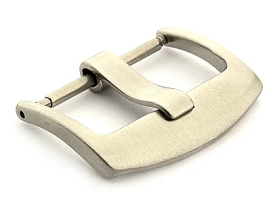 Brushed Silver-Coloured Stainless Steel Watch Strap Buckle BRD 22mm (image for) Brushed Silver-Coloured Stainless Steel Watch Strap Buckle BRD 22mm