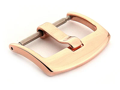 Polished Rose Gold-Coloured Stainless Steel Watch Strap Buckle BRD 22mm (image for) Polished Rose Gold-Coloured Stainless Steel Watch Strap Buckle BRD 22mm