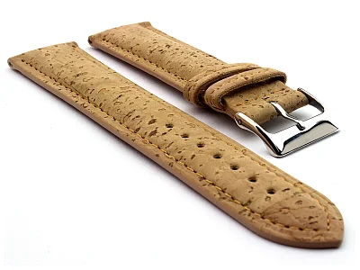 Real Cork Watch Strap Band Vegan - VIP Brown 20mm (image for) Real Cork Watch Strap Band Vegan - VIP Brown 20mm