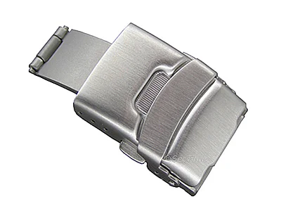 Brushed Silver-Coloured Stainless Steel Watch Strap Deployant Clasp 16mm (image for) Brushed Silver-Coloured Stainless Steel Watch Strap Deployant Clasp 16mm