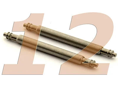 10 x Telescopic Ss. Double Flange Spring Bar Diameter 1.50mm - Width 12mm (image for) 10 x Telescopic Ss. Double Flange Spring Bar Diameter 1.50mm - Width 12mm