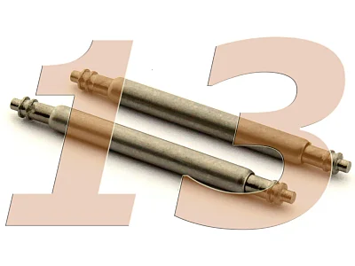 10 x Telescopic Ss. Double Flange Spring Bar Diameter 1.50mm - Width 13mm (image for) 10 x Telescopic Ss. Double Flange Spring Bar Diameter 1.50mm - Width 13mm