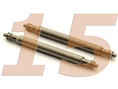 10 x Telescopic Ss. Double Flange Spring Bar Diameter 1.50mm - Width 15mm (image for) 10 x Telescopic Ss. Double Flange Spring Bar Diameter 1.50mm - Width 15mm