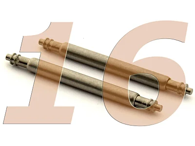 10 x Telescopic Ss. Double Flange Spring Bar Diameter 1.50mm - Width 16mm (image for) 10 x Telescopic Ss. Double Flange Spring Bar Diameter 1.50mm - Width 16mm