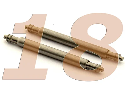 10 x Telescopic Ss. Double Flange Spring Bar Diameter 1.50mm - Width 18mm (image for) 10 x Telescopic Ss. Double Flange Spring Bar Diameter 1.50mm - Width 18mm