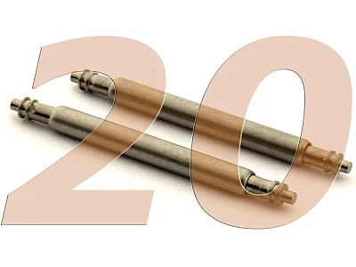 10 x Telescopic Ss. Double Flange Spring Bar Diameter 1.50mm - Width 20mm (image for) 10 x Telescopic Ss. Double Flange Spring Bar Diameter 1.50mm - Width 20mm