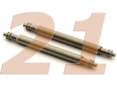 10 x Telescopic Ss. Double Flange Spring Bar Diameter 1.50mm - Width 21mm (image for) 10 x Telescopic Ss. Double Flange Spring Bar Diameter 1.50mm - Width 21mm