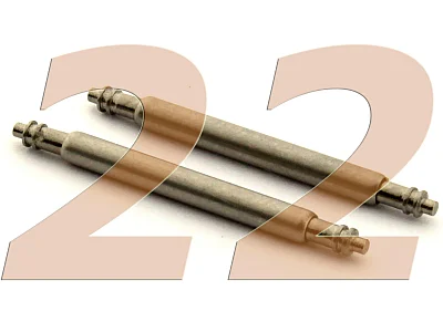 10 x Telescopic Ss. Double Flange Spring Bar Diameter 1.50mm - Width 22mm (image for) 10 x Telescopic Ss. Double Flange Spring Bar Diameter 1.50mm - Width 22mm