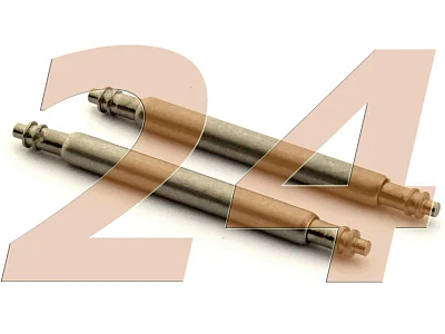 10 x Telescopic Ss. Double Flange Spring Bar Diameter 1.50mm - Width 24mm (image for) 10 x Telescopic Ss. Double Flange Spring Bar Diameter 1.50mm - Width 24mm