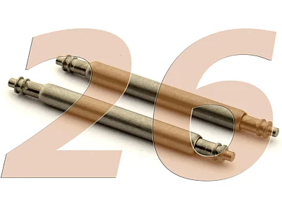 10 x Telescopic Ss. Double Flange Spring Bar Diameter 1.50mm - Width 26mm (image for) 10 x Telescopic Ss. Double Flange Spring Bar Diameter 1.50mm - Width 26mm