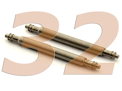 10 x Telescopic Ss. Double Flange Spring Bar Diameter 1.50mm - Width 32mm (image for) 10 x Telescopic Ss. Double Flange Spring Bar Diameter 1.50mm - Width 32mm