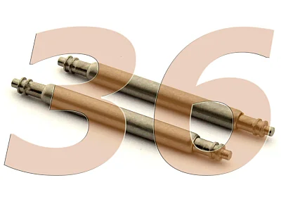 10 x Telescopic Ss. Double Flange Spring Bar Diameter 1.50mm - Width 36mm (image for) 10 x Telescopic Ss. Double Flange Spring Bar Diameter 1.50mm - Width 36mm