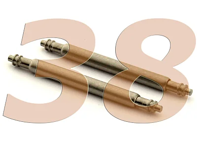 10 x Telescopic Ss. Double Flange Spring Bar Diameter 1.50mm - Width 38mm (image for) 10 x Telescopic Ss. Double Flange Spring Bar Diameter 1.50mm - Width 38mm