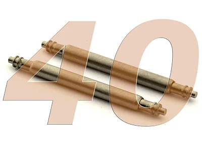 10 x Telescopic Ss. Double Flange Spring Bar Diameter 1.50mm - Width 40mm (image for) 10 x Telescopic Ss. Double Flange Spring Bar Diameter 1.50mm - Width 40mm