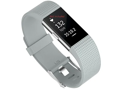 Replacement Silicone Watch Strap Band For Fitbit Charge 2 Light Grey - Large (image for) Replacement Silicone Watch Strap Band For Fitbit Charge 2 Light Grey - Large