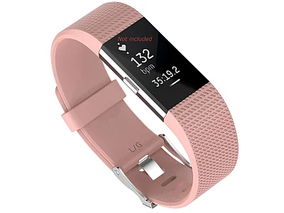 Replacement Silicone Watch Strap Band For Fitbit Charge 2 Salmon - Large (image for) Replacement Silicone Watch Strap Band For Fitbit Charge 2 Salmon - Large