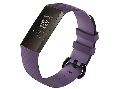 Replacement Silicone Watch Strap Band For Fitbit Charge 3 Violet - Small (image for) Replacement Silicone Watch Strap Band For Fitbit Charge 3 Violet - Small