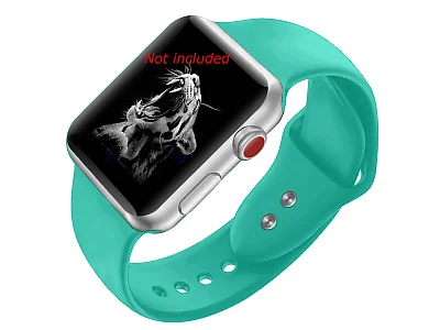 Silicone Watch Strap Band For Apple iWatch 42mm/44mm Turquoise - Small - M1 (image for) Silicone Watch Strap Band For Apple iWatch 42mm/44mm Turquoise - Small - M1
