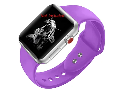 Silicone Watch Strap Band For Apple iWatch 38mm/40mm Lilac - Large - M1 (image for) Silicone Watch Strap Band For Apple iWatch 38mm/40mm Lilac - Large - M1