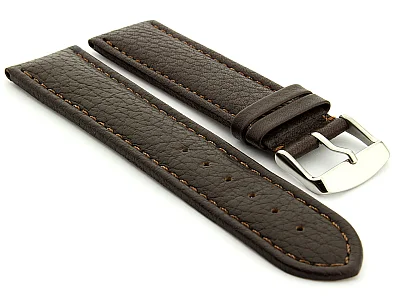 Extra Long Watch Band Freiburg Dark Brown / Brown 28mm (image for) Extra Long Watch Band Freiburg Dark Brown / Brown 28mm
