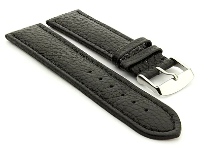 Watch Strap Band Freiburg RM Genuine Leather 24mm Black/Black (image for) Watch Strap Band Freiburg RM Genuine Leather 24mm Black/Black