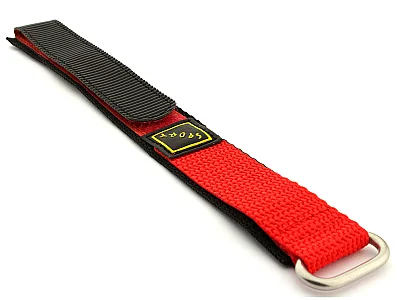 Hook & Loop Watch Strap Sport, Nylon Orange 22mm (image for) Hook & Loop Watch Strap Sport, Nylon Orange 22mm