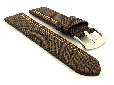 Waterproof Synthetic Watch Strap LYON, Cowhide Lining Dark Brown 26mm (image for) Waterproof Synthetic Watch Strap LYON, Cowhide Lining Dark Brown 26mm