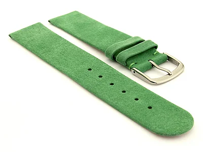Suede Genuine Leather Watch Strap Malaga Green 12mm (image for) Suede Genuine Leather Watch Strap Malaga Green 12mm