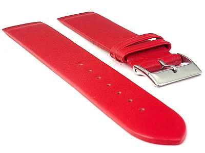 22mm Red Genuine Leather Watch Strap Band Milan Compatible with Skagen (image for) 22mm Red Genuine Leather Watch Strap Band Milan Compatible with Skagen