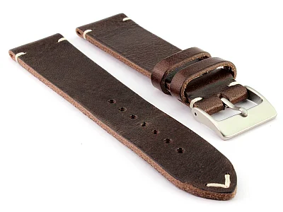 Genuine Leather Watch Strap Band Mirage Dark Brown 18mm (image for) Genuine Leather Watch Strap Band Mirage Dark Brown 18mm