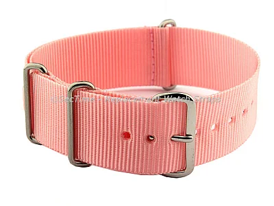 NATO G10 Watch Strap Military Nylon Divers (3 rings) Salmon 20mm (image for) NATO G10 Watch Strap Military Nylon Divers (3 rings) Salmon 20mm