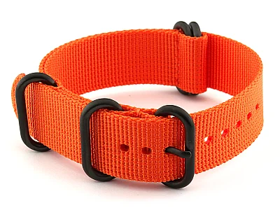 18mm Orange - Nato Nylon Watch Strap / Band Strong Heavy Duty (4/5 rings) PVD (image for) 18mm Orange - Nato Nylon Watch Strap / Band Strong Heavy Duty (4/5 rings) PVD