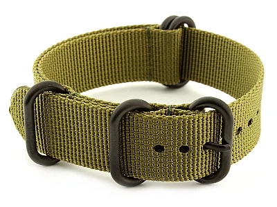 20mm Olive Green - Nato Nylon Watch Strap Strong Heavy Duty (4/5 rings) PVD (image for) 20mm Olive Green - Nato Nylon Watch Strap Strong Heavy Duty (4/5 rings) PVD