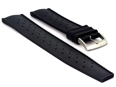 FKM Rubber Quick Release Watch Strap Band Waterproof Orbit Black 20mm (image for) FKM Rubber Quick Release Watch Strap Band Waterproof Orbit Black 20mm