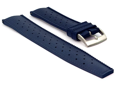 FKM Rubber Quick Release Watch Strap Band Waterproof Orbit Navy Blue 22mm (image for) FKM Rubber Quick Release Watch Strap Band Waterproof Orbit Navy Blue 22mm