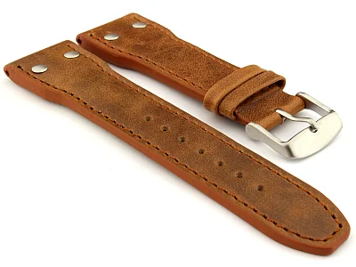 Genuine Leather Watch Strap PILOT fits IWC Brown 18mm (image for) Genuine Leather Watch Strap PILOT fits IWC Brown 18mm