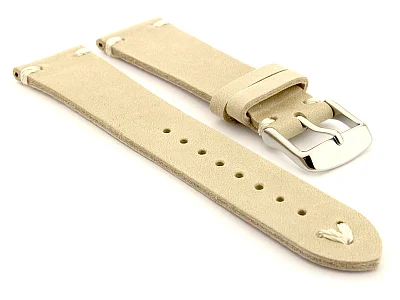 Genuine Leather Watch Strap in Oldfangled Style Texas Beige 20mm (image for) Genuine Leather Watch Strap in Oldfangled Style Texas Beige 20mm