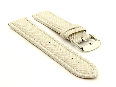Synthetic Waterproof Watch Strap Toulon White 18mm (image for) Synthetic Waterproof Watch Strap Toulon White 18mm