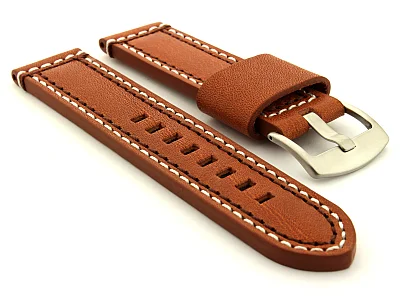 Genuine Leather Watch Strap Valentin Brown 22mm (image for) Genuine Leather Watch Strap Valentin Brown 22mm