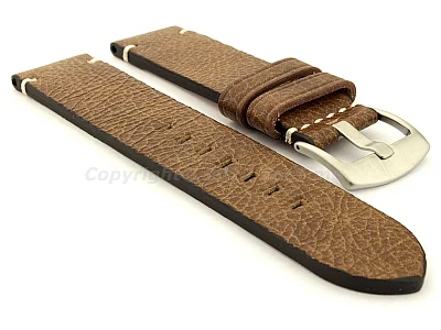 Genuine Leather Watch Strap Vintage Paris Brown 24mm (image for) Genuine Leather Watch Strap Vintage Paris Brown 24mm
