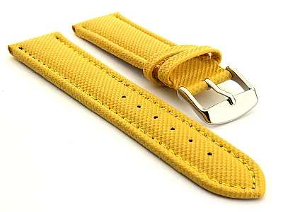 Polyurethane Waterproof Watch Strap Yellow 18mm (image for) Polyurethane Waterproof Watch Strap Yellow 18mm