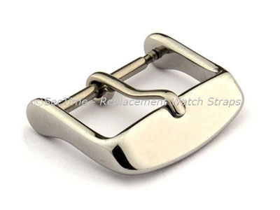 Brushed Silver-Coloured Stainless Steel Standard Watch Strap Buckle ...