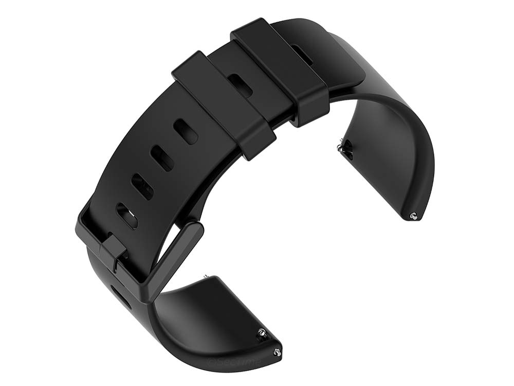 Replacement Silicone Watch Strap Band For Fitbit Versa 1, 2, Lite Black - Large 03 M1